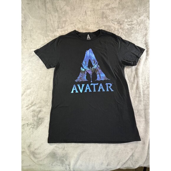 Avatar Shirt Men's Medium Black and Blue Avatar logo Graphic Tee - Picture 6 of 7